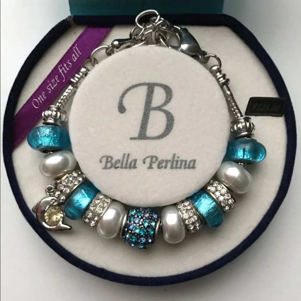 Bella Perlina Dolphin Charm Bracelet